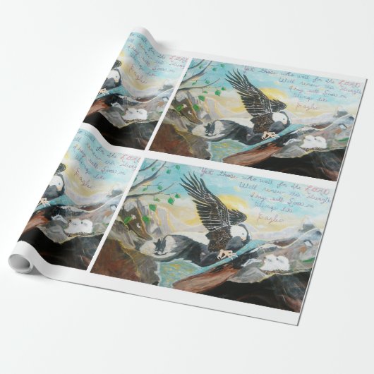Papier Cadeau Papier Enveloppant "Tourner Comme Des Ailes Sur Un (Déroulé)