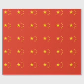 Papier Cadeau Papier enveloppé avec Drapeau de Chine (Plat)