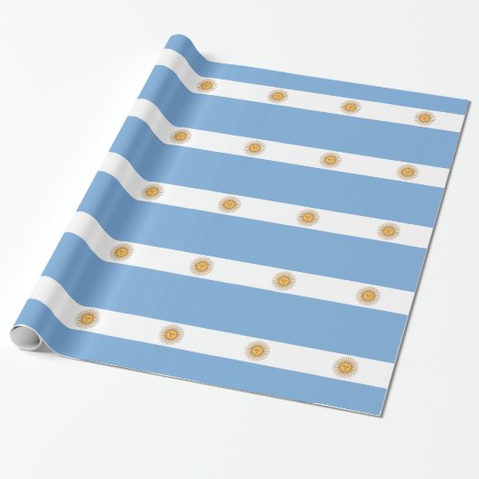 Papier Cadeau Papier enveloppé avec Drapeau de l'Argentine (Déroulé)