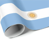 Papier Cadeau Papier enveloppé avec Drapeau de l'Argentine (Coin rond)
