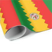 Papier Cadeau Papier enveloppé avec Drapeau de Los Angeles (Coin rond)