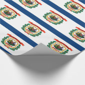Papier Cadeau Papier enveloppé avec Drapeau de Virginie-Occident (Coin)
