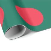 Papier Cadeau Papier enveloppé avec Drapeau du Bangladesh (Coin rond)