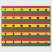 Papier Cadeau Papier enveloppé avec Drapeau du Ghana (Plat)