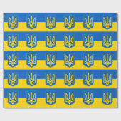 Papier Cadeau Papier enveloppé avec le drapeau de l'Ukraine (Plat)