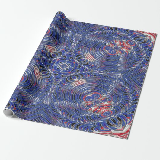 Papier Cadeau Papier Enveloppé Avec Un Design Merveilleux (Déroulé)
