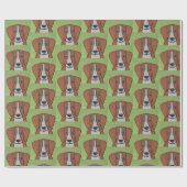 Papier Cadeau Papier-Erin Brie Art Beagle (Plat)