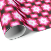 Papier Cadeau papier étoile blanc à six points (Coin rond)