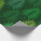 Papier Cadeau Papier feuille à enveloppement de palme vert foncé (Coin)