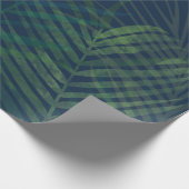 Papier Cadeau Papier Feuille à enveloppement de palme vert foncé (Coin)
