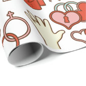 Papier Cadeau Papier fiançailles (Coin rond)