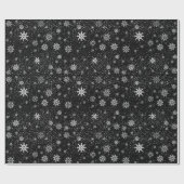 Papier Cadeau Papier-flocons de neige de Noël (Plat)