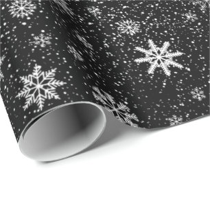 Papier Cadeau Papier-flocons de neige de Noël