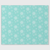 Papier Cadeau Papier-flocons de neige de Noël (Plat)
