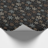 Papier Cadeau Papier-flocons de neige de Noël (Coin)