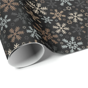 Papier Cadeau Papier-flocons de neige de Noël