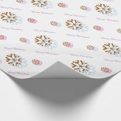 Papier Cadeau Papier-flocons de neige de Noël (Coin)