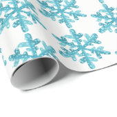 Papier Cadeau Papier-flocons d'étouffement de vacances (Coin rond)