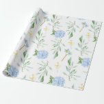 Papier Cadeau Papier Floral Bleu<br><div class="desc">Motif floral bleu idéal pour les mariages,  les anniversaires,  les fêtes prénatales et plus encore.</div>