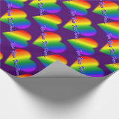 Papier Cadeau Papier Gay pride personnalisé Rainbow Love Wrapper (Coin)