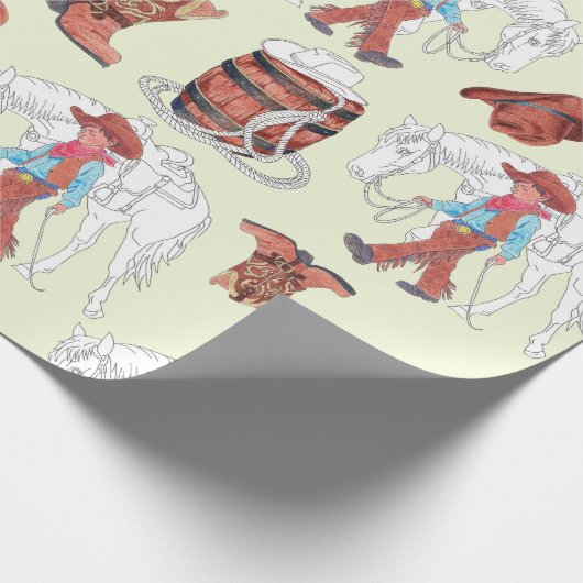 Papier Cadeau Papier grand format papier à envelopper Cowboy et (Coin)