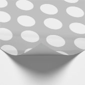 Papier Cadeau Papier gris et blanc d'emballage cadeau de point (Coin)