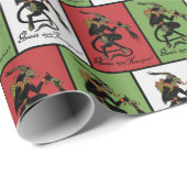 Papier Cadeau Papier Gruss vom Krampus (Coin rond)