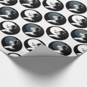 Papier Cadeau Papier Husky Wrapper Papier Husky Puppy Sled (Coin)