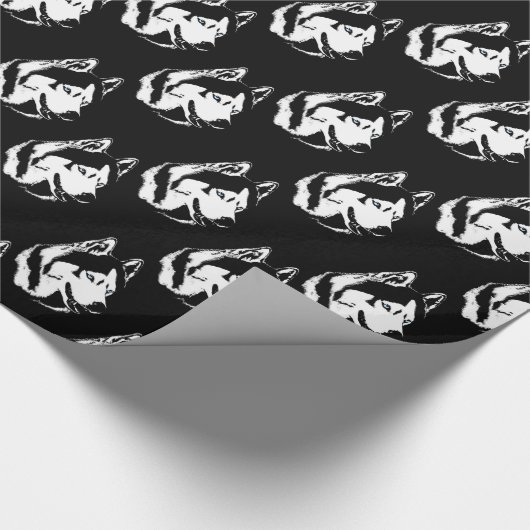 Papier Cadeau Papier Husky Wrapper Papier Husky Sled Chig (Coin)