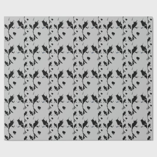 Papier Cadeau Papier Husky Wrapper Papier Husky Sled Chig (Plat)