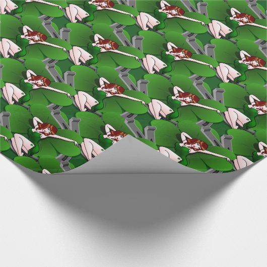 Papier Cadeau Papier Irlandais Luck Wrapper Papier Lucky Charm (Coin)