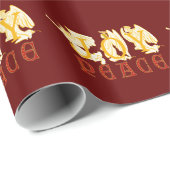 Papier Cadeau Papier Joy Et Peace Wrapper (Coin rond)