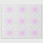 Papier Cadeau Papier Kaleidoscope Coeurs rose et blanc (Plat)