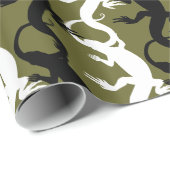 Papier Cadeau Papier Lizard à envelopper Reptile Art Papier de N (Coin rond)