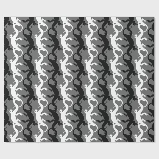 Papier Cadeau Papier Lizard à envelopper Reptile Art Papier de N (Plat)