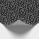 Papier Cadeau Papier mariage<br><div class="desc">Le papier d'enveloppement est représenté avec une belle feuille de vigne florale noire et blanche. Customisez cet objet ou achetez tel quel. Stock Imprimer freepik.com</div>