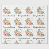 Papier Cadeau Papier mariage à envelopper Jeu plat de 3 feuilles (Plat)