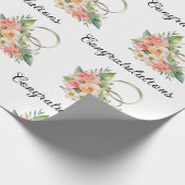 Papier Cadeau Papier mariage à envelopper Jeu plat de 3 feuilles (Coin)