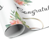 Papier Cadeau Papier mariage à envelopper Jeu plat de 3 feuilles (Coin rond)