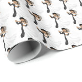 Papier Cadeau Papier Mariage afro-américain (Coin rond)