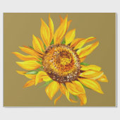 Papier Cadeau Papier Mariage de tournesol (Plat)