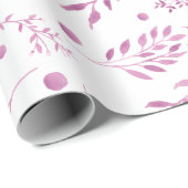 Papier Cadeau Papier Mariage Feuille jolie violet (Coin rond)