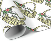 Papier Cadeau Papier mariage Fleur de la fête de la nuptiale (Coin rond)