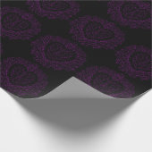 Papier Cadeau Papier Mariage gothique violet et noir (Coin)