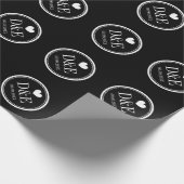 Papier Cadeau Papier mariage monogramme pour mariée et mariée (Coin)