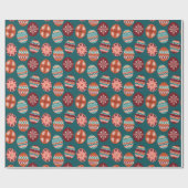 Papier Cadeau Papier Mélange À Emballage De Pâques Avec Oeufs De (Plat)