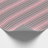 Papier Cadeau Papier Motif à enveloppement gris et rose clair (Coin)