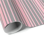 Papier Cadeau Papier Motif à enveloppement gris et rose clair (Coin rond)