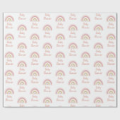 Papier Cadeau Papier Motif arc-en-ciel rose mignon (Plat)