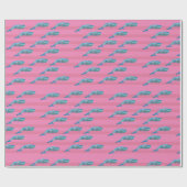Papier Cadeau Papier Motif blanc rose pâle pour baleine (Plat)